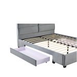 Κρεβάτι Διπλό ArteLibre PRODREAM Γκρι Ύφασμα 206x169x96cm (Στρώμα 160x200cm) - Image 5