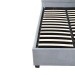 Κρεβάτι Μονό ArteLibre CLOUDREST Γκρι Ύφασμα 214x127.5x109cm (Στρώμα 120x200cm) - Image 5