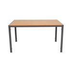 Τραπέζι Nares pakoworld αλουμίνιο ανθρακί-plywood φυσικό 140x80x72.5εκ - Image 2