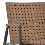 Πολυθρόνα Eamon  pakoworld μαύρο αλουμίνιο και pe rattan σε καφέ απόχρωση 72.5x73.5x77εκ - Image 6