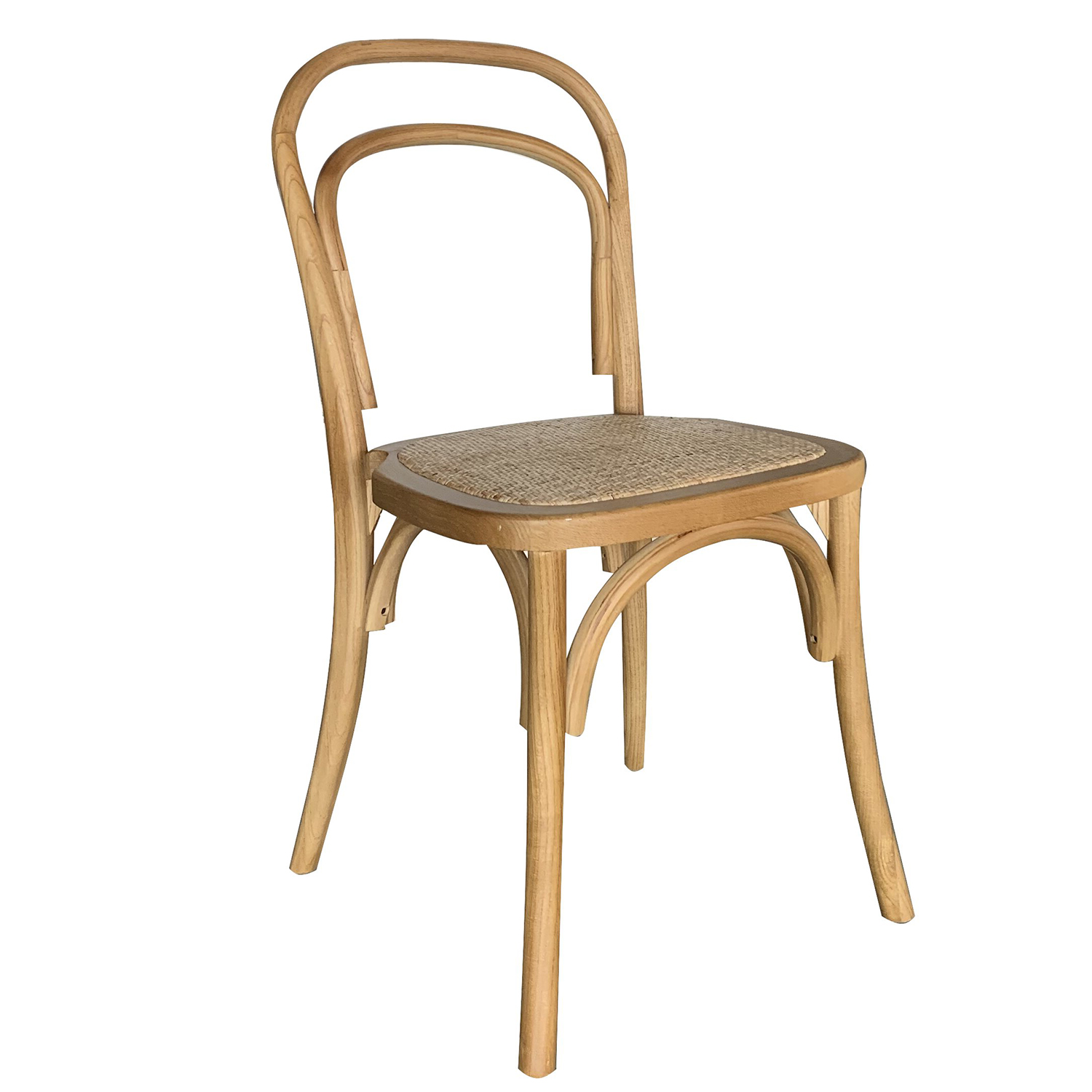 15320023 Καρέκλα Επαγγελματική ArteLibre LETO Φυσικό Ξύλο/Rattan 45x45x89cm - Image 1