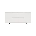 Μπουφές ArteLibre CARTMEL Λευκό Μοριοσανίδα/Μέταλλο 44.5x160x74.3cm