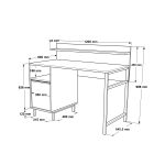 Γραφείο ArteLibre WING Φυσικό Μοριοσανίδα/Μέταλλο 60x120x99.8cm - Image 6