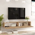 Έπιπλο Τηλεόρασης ArteLibre KENT Πεύκο Μοριοσανίδα 180x31.6x29.6cm - Image 3