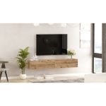 Έπιπλο Τηλεόρασης ArteLibre KENT Πεύκο Μοριοσανίδα 180x31.6x29.6cm - Image 4