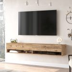 Έπιπλο Τηλεόρασης ArteLibre SONNING Πεύκο Μοριοσανίδα 180x31.6x29.6cm - Image 2