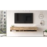 Έπιπλο Τηλεόρασης ArteLibre SONNING Πεύκο Μοριοσανίδα 180x31.6x29.6cm - Image 4