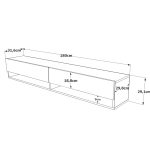 Έπιπλο Τηλεόρασης ArteLibre SONNING Πεύκο Μοριοσανίδα 180x31.6x29.6cm - Image 5