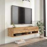 Έπιπλο Τηλεόρασης ArteLibre SOLVA Πεύκο Μοριοσανίδα 140x31.6x29.6cm - Image 3