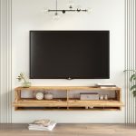 Έπιπλο Τηλεόρασης ArteLibre SOLVA Πεύκο Μοριοσανίδα 140x31.6x29.6cm - Image 4