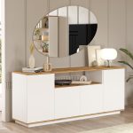 Μπουφές ArteLibre BOWES Πεύκο/Λευκό Μοριοσανίδα 180x44.5x75cm - Image 2
