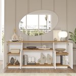 Μπουφές ArteLibre BOWES Πεύκο/Λευκό Μοριοσανίδα 180x44.5x75cm - Image 3