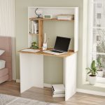 Γραφείο ArteLibre BROMPTON Πεύκο/Λευκό Μοριοσανίδα 90x51.6x148cm - Image 2