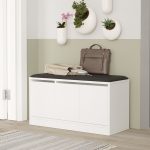 Έπιπλο Εισόδου ArteLibre CROFTON Λευκό Μοριοσανίδα 89.6x35.5x45.8cm - Image 2