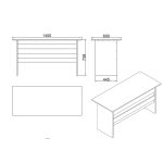 Γραφείο ArteLibre EASTCOTE Baroque/Ανθρακί Μοριοσανίδα 140x60x73.8cm - Image 5