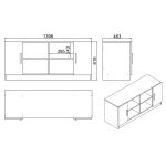 Βιβλιοθήκη ArteLibre EDMONTON Οξιά/Μαύρο Μοριοσανίδα 139.8x46.3x61.8cm - Image 5