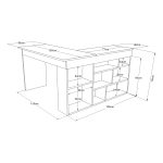 Γραφείο ArteLibre FELTHAM Λευκό Μοριοσανίδα 115x120x72cm - Image 5