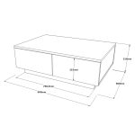 Τραπέζι σαλονιού Thunder pakoworld sonoma-λευκό 90x60x31.5εκ - Image 5