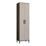 Στήλη Cambi pakoworld σε καφέ-ανθρακί απόχρωση 50x35.5x183.6εκ