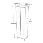 Στήλη Cambi pakoworld σε καφέ-ανθρακί απόχρωση 50x35.5x183.6εκ - Image 5