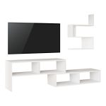 Σύνθετο σαλονιού Kakomo pakoworld σε λευκή απόχρωση 170x29.5x43εκ