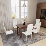 Τραπέζι Quiin pakoworld επεκτεινόμενο καρυδί 120-164x70x73.5εκ - Image 2
