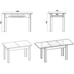 Τραπέζι Quiin pakoworld επεκτεινόμενο καρυδί 120-164x70x73.5εκ - Image 5