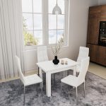 Τραπέζι Celeste pakoworld λευκό 100x60x73.5εκ - Image 2