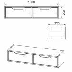 Κονσόλα επιτοίχια Alberto pakoworld σε καρυδί απόχρωση 100x32.5x22εκ - Image 3