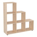 Βιβλιοθήκη Schody pakoworld σε oak απόχρωση 105.5x29.2x107εκ