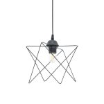Φωτιστικό οροφής Langit pakoworld Ε27 μέταλλο μάυρο 18x18x65εκ