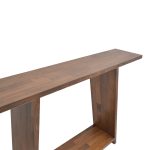 Κονσόλα Edgar pakoworld φυσικό ξύλο πεύκου 30mm καρυδί 139x29x90εκ - Image 3