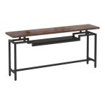 Κονσόλα Onole pakoworld σε καρυδί - μαύρο μέταλλο 180x35x82εκ