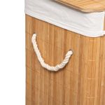 Καλάθι απλύτων Natural pakoworld χρώμα φυσικό-λευκό 40x30x50εκ - Image 2