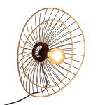 Φωτιστικό τοίχου-απλίκα Alara pakoworld E27 40W χρυσό-μαύρο Φ45x11εκ - Image 2