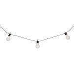 Διακοσμητική γιρλάντα με 10 led φωτάκια Karivan pakoworld σε μαύρη απόχρωση 490x12x6εκ