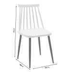 Τραπεζαρία Aurora-Balou pakoworld σετ 5τεμ pp-mdf λευκό Φ100x73εκ - Image 6