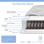 Στρώμα Fix Pad Chic Strom μονής όψης 18-19cm 140x190εκ - Image 2
