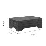 Τραπέζι Otis pakoworld μασίφ ξύλο οξιάς καρυδί 60x42x35εκ - Image 5