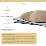 Επιφάνεια τραπεζιού Noble pakoworld HPL καρυδί 60x60εκ πάχους 12mm - Image 2