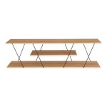 Έπιπλο τηλεόρασης Tars pakoworld sonoma-μαύρο 120x30x33εκ - Image 4