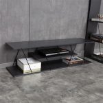 Έπιπλο τηλεόρασης Tars pakoworld ανθρακί-μαύρο 120x30x33εκ - Image 2