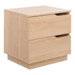 Κομοδίνο Verena pakoworld σε φυσική απόχρωση 48x40x48εκ