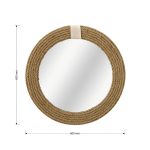 Καθρέπτης Rope pakoworld φυσικό 60x2x60εκ - Image 3