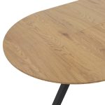 Tραπέζι Frances pakoworld επεκτεινόμενο MDF sonoma-μαύρο 100-140x100x75εκ - Image 6