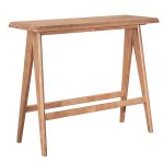 Τραπεζαρία μπαρ Winslow I pakoworld σετ 5τεμ ξύλο rubberwood ανοιχτό καρυδί 120x45x100εκ - Image 2