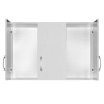 Πατάρι ντουλάπας Zelia pakoworld τρίφυλλο λευκό 90x42x60εκ - Image 2