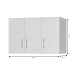 Πατάρι ντουλάπας Zelia pakoworld τρίφυλλο λευκό 90x42x60εκ - Image 4
