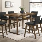 Τραπέζι μπαρ Tenor pakoworld φυσικό ξύλο rubberwood-ΜDF καρυδί 150x90x91.5εκ - Image 2