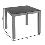 Τραπέζι Explore pakoworld με UV protection PP cappucino 90x90x73.5εκ - Image 3